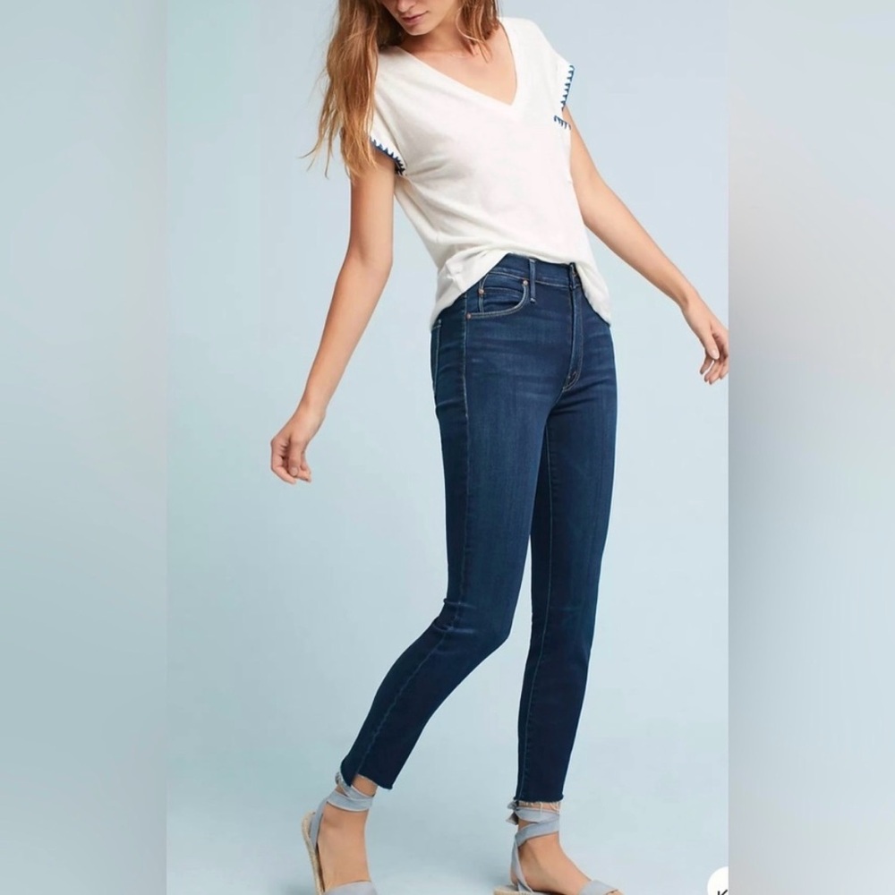 Mother Denim Stunner Zip Ankle Fray - Sz 28